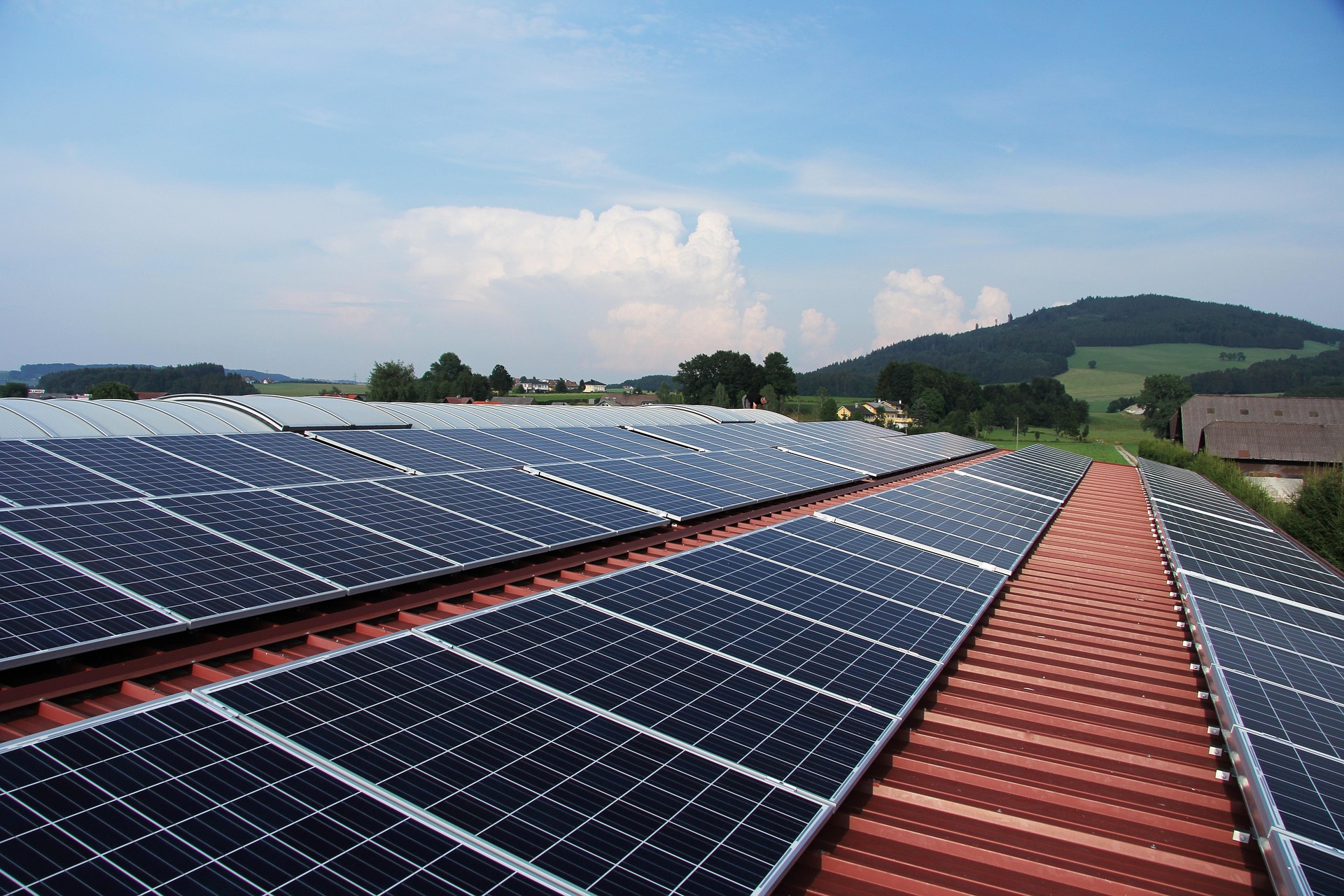 Solar energy panels at a Columbus area installation